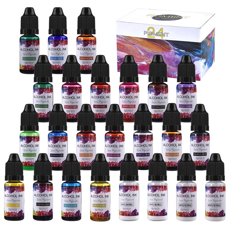 Resin Dye Opaque - 24 색/세트 10ml 수지 안료 아트