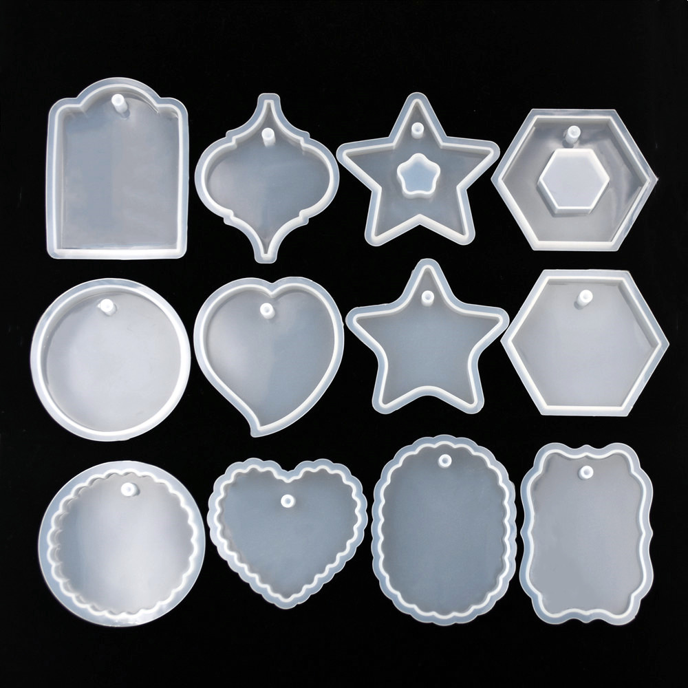 Resin Art Tool Kit - 1PC 태그 실리콘 몰드 수지 실리콘