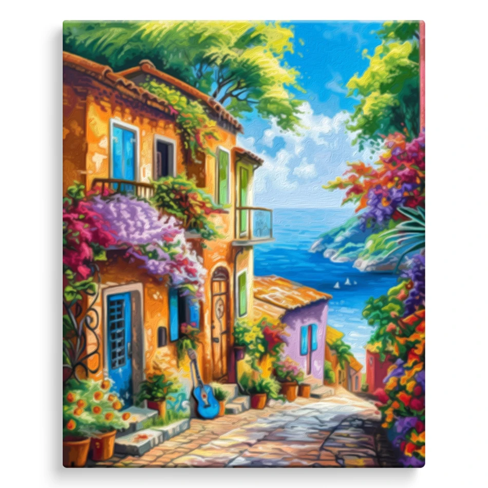 Resin Art Acrylic - 2026-페인트 바이 넘버스 풍경화 (성인용) 아트