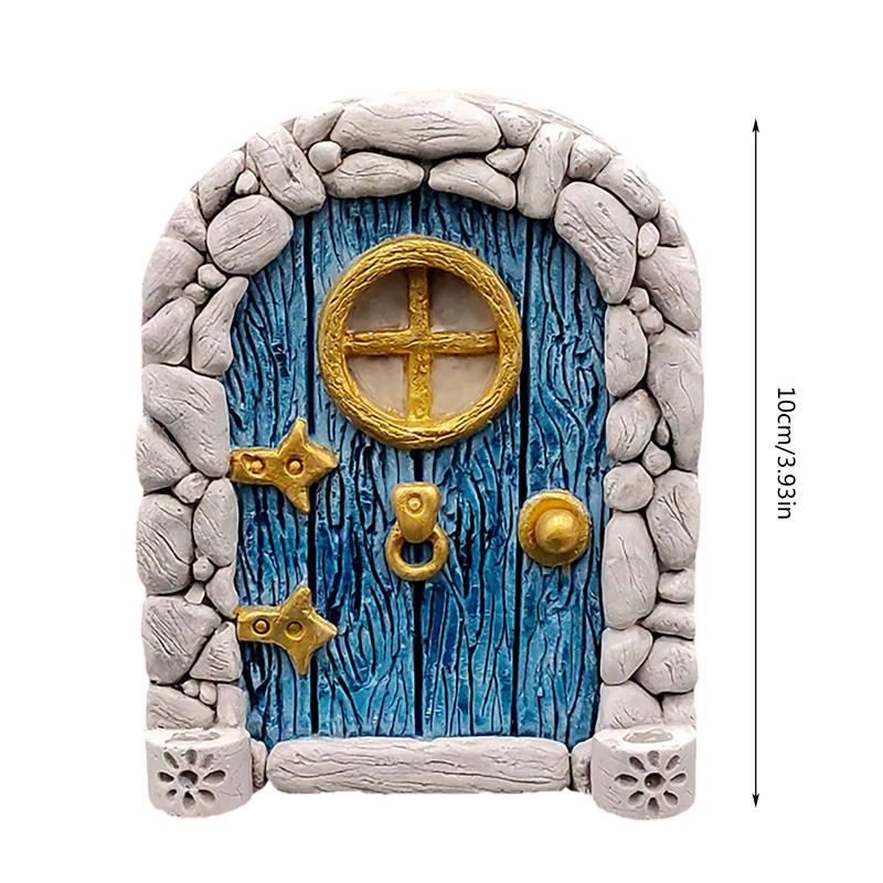 Resin Art And Wood - 엘프 요정 문 미니어처 정원 집