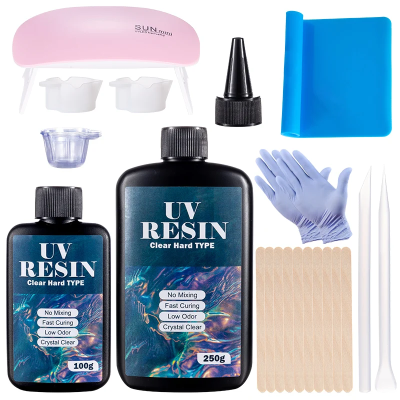 Resin Art Tool Kit - 하드 UV 수지 접착제 키트 DIY를
