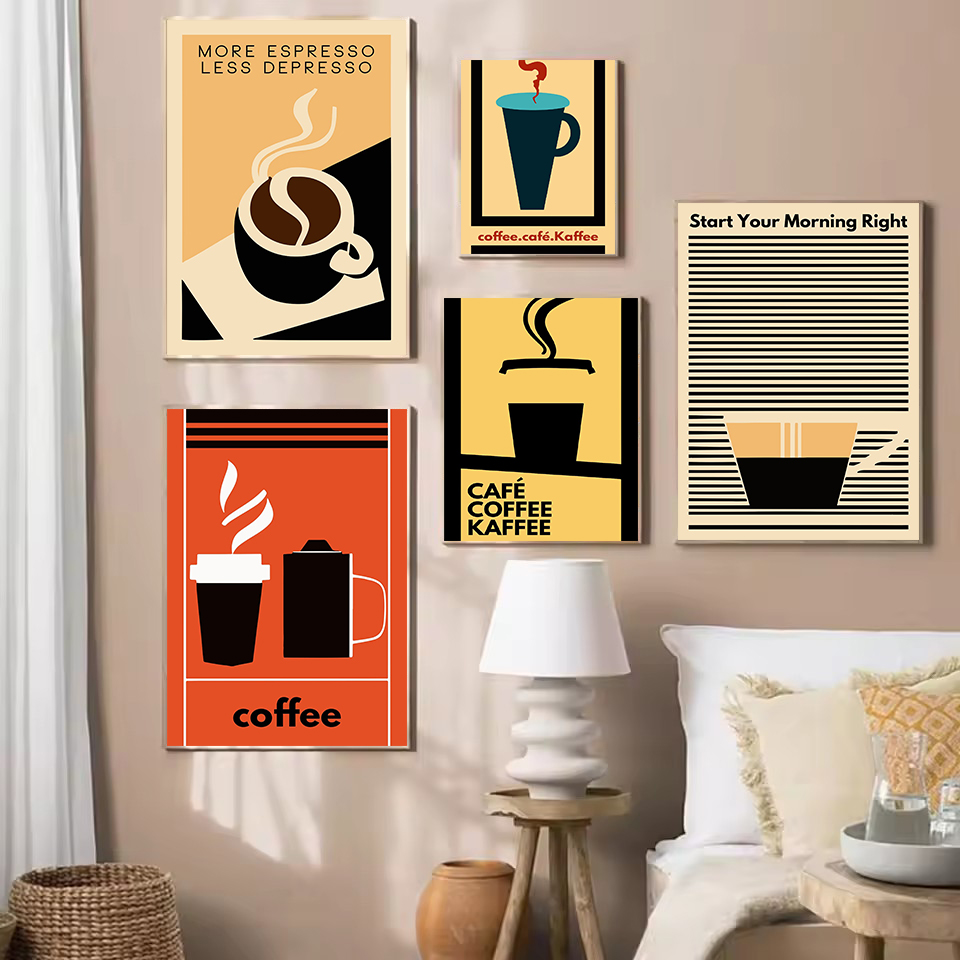 Resin Art Quotes - 레트로 미니멀리스트 재미있는 커피 명언 에스프레소