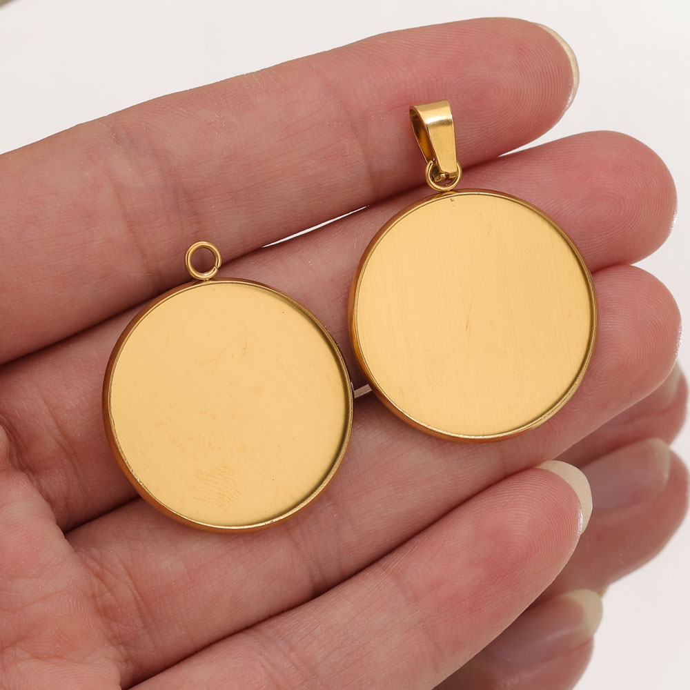 Resin Art Jewellery Kit - 10개 스테인리스 스틸 골드 펜던트 레진