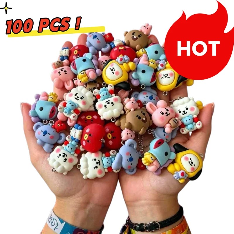 Resin Art Jewellery Kit - 7pcs BT21 수지 만화 참 DIY