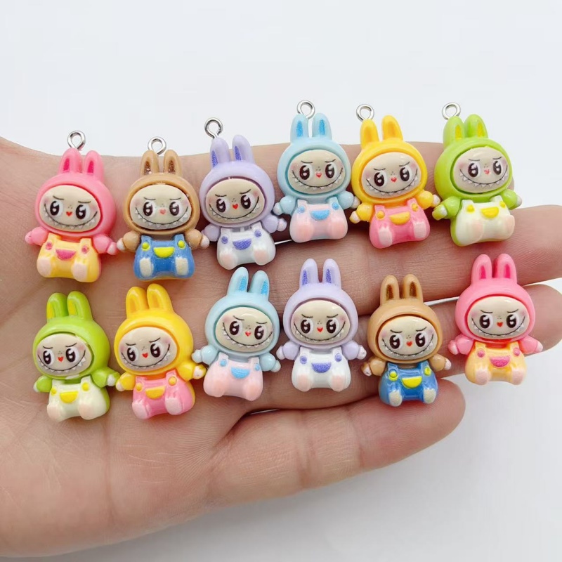 Resin Art Jewellery Kit - 10Pcs Kawaii 토끼 딸기 하우스 수지