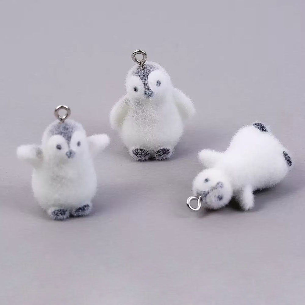 Resin Art Jewellery Kit - 5개입 플로킹 작은 펭귄 레진 참