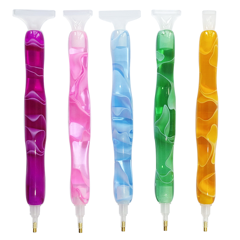 Resin Art Tool Kit - 컬러 레진 다이아몬드 페인팅 펜 (5개