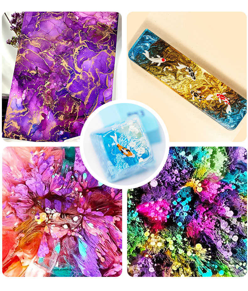 알코올 잉크 아트 에폭시 송진 안료, DIY UV 에폭 - Resin Dye Opaque 리뷰 및 가격