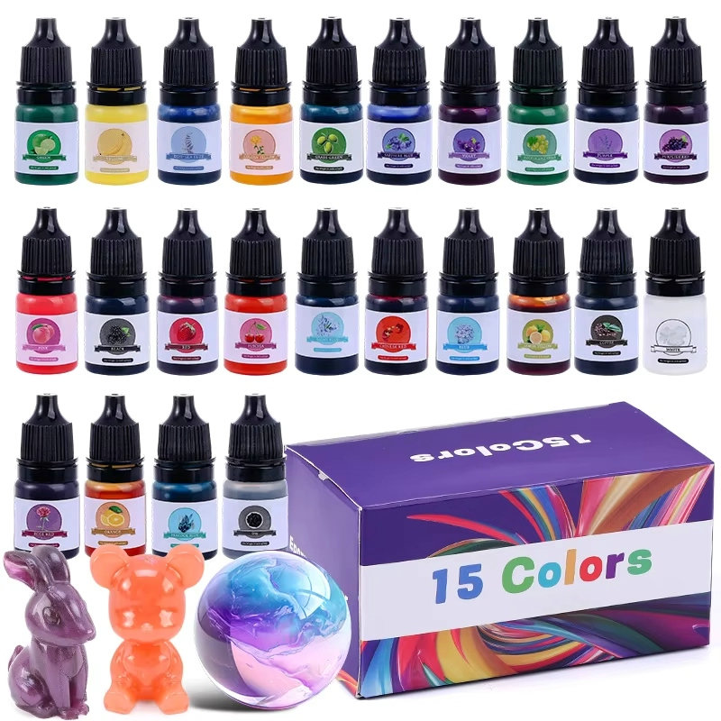 에폭시 수지 색소 24가지 생생한 색상 액체 에폭시 색 - Resin Dye Opaque 리뷰 및 가격