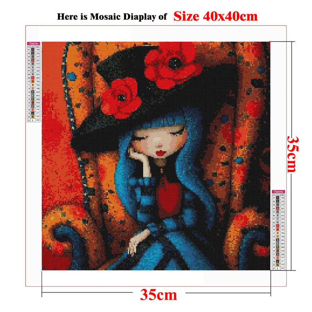 DIY 다이아몬드 페인팅 모자이크 독서 포스터, 소녀  - Resin Art Guide Book 리뷰 및 가격