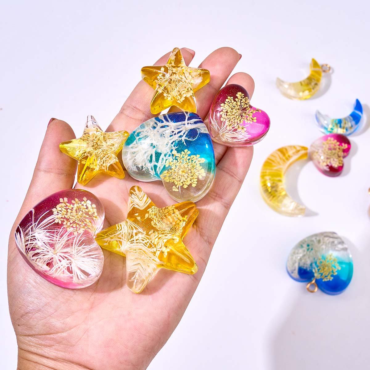 하트 스타 문 펜던트 실리콘 몰드 DIY 에폭시 레진  - Resin Art Acrylic 리뷰 및 가격