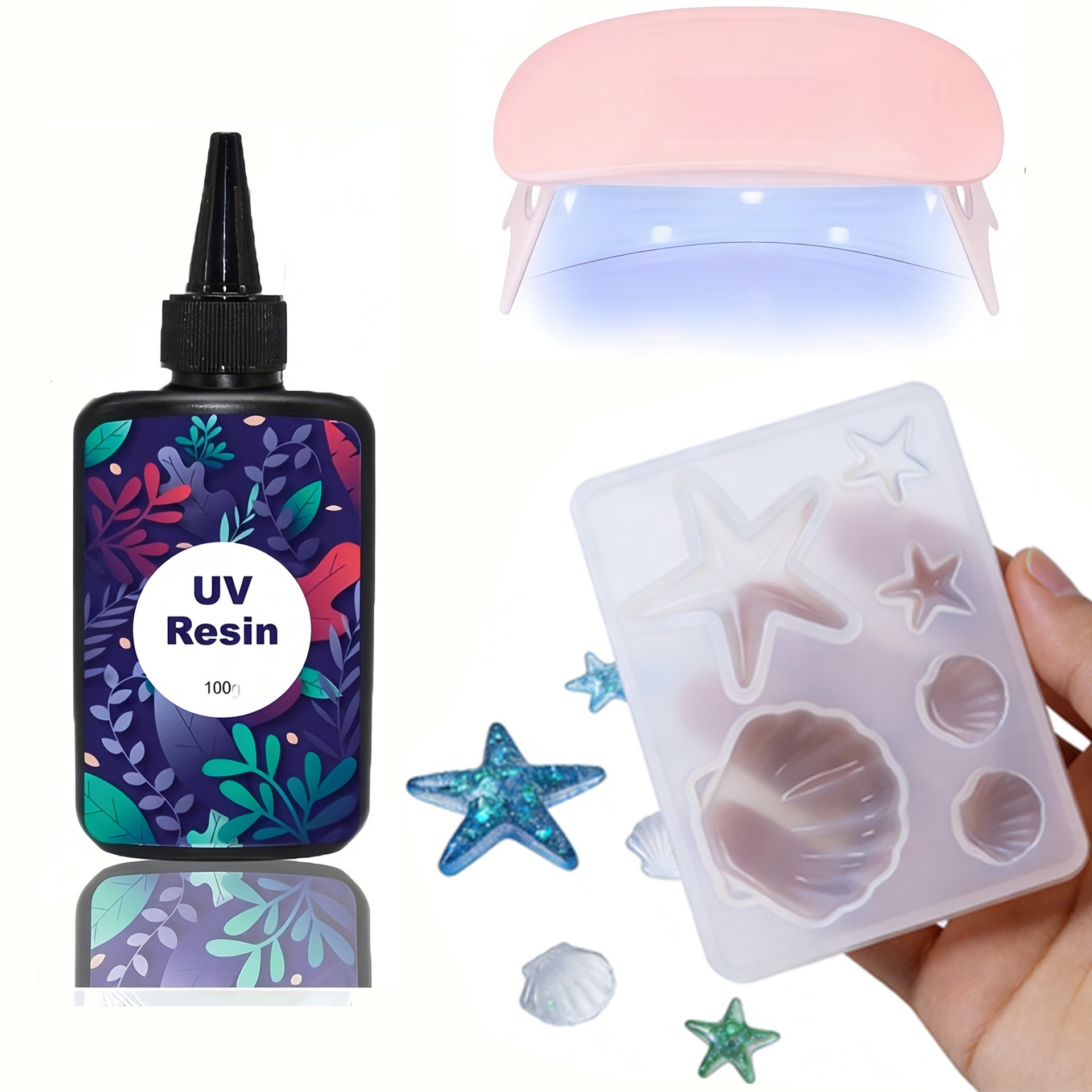 DIY 바다 테마 크리스탈 에폭시 레진 쉘 쥬얼리 펜던 - Resin Art Acrylic 리뷰 및 가격