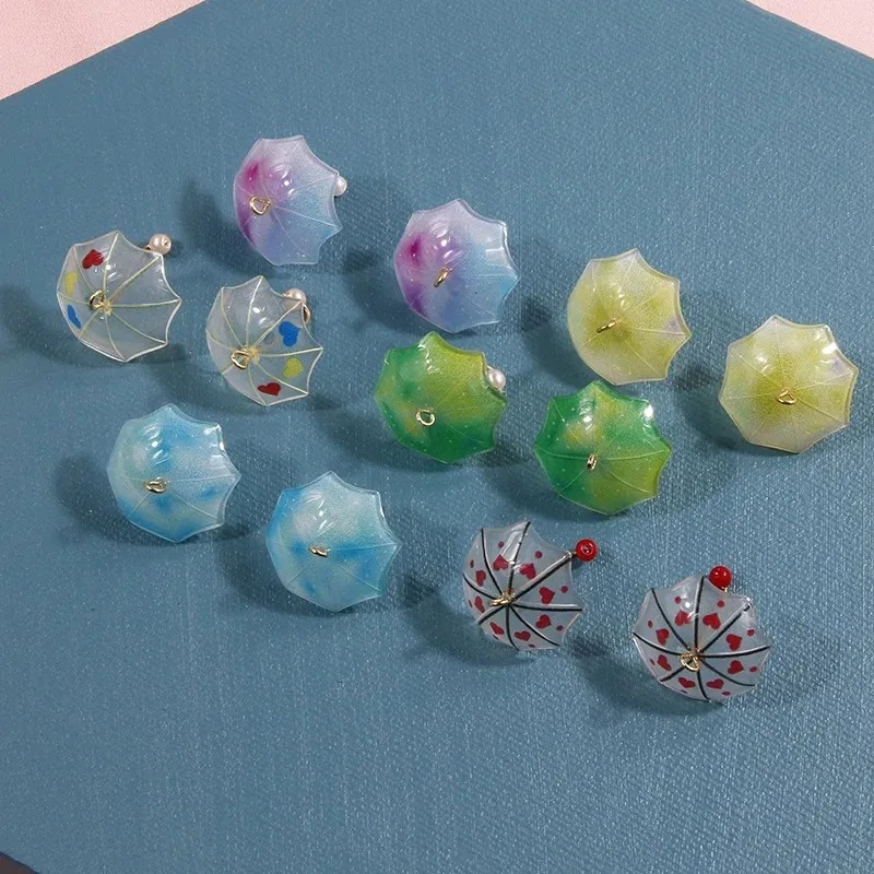 6개 3D 귀여운 비치 우산 아크릴 참 미니 파라솔 펜 - Resin Art Beach Theme 리뷰 및 가격