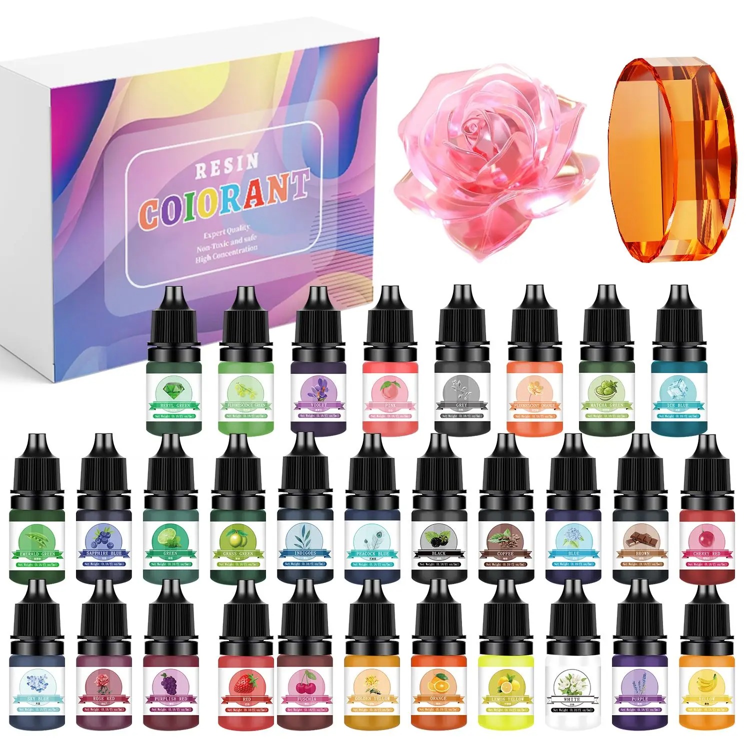 30색상 5ml 에폭시 레진 색소 키트 액체 착색제 염 - Resin Art Acrylic 리뷰 및 가격