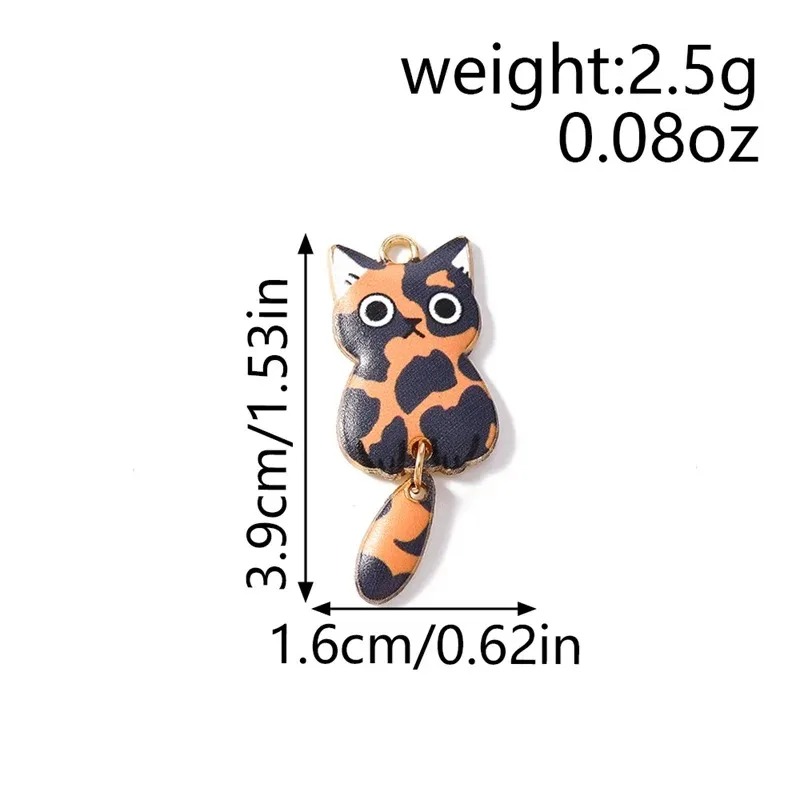 10Pcs 16×39mm 귀여운 만화 고양이 수지 참  - Resin Art Jewellery Kit 리뷰 및 가격