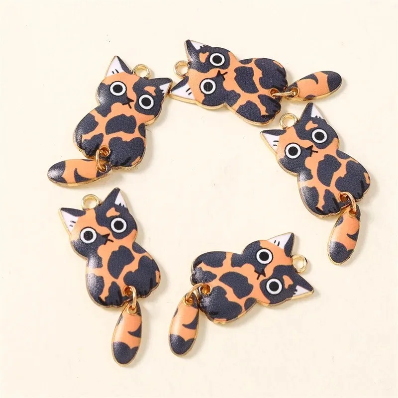 10Pcs 16×39mm 귀여운 만화 고양이 수지 참  - Resin Art Jewellery Kit 리뷰 및 가격