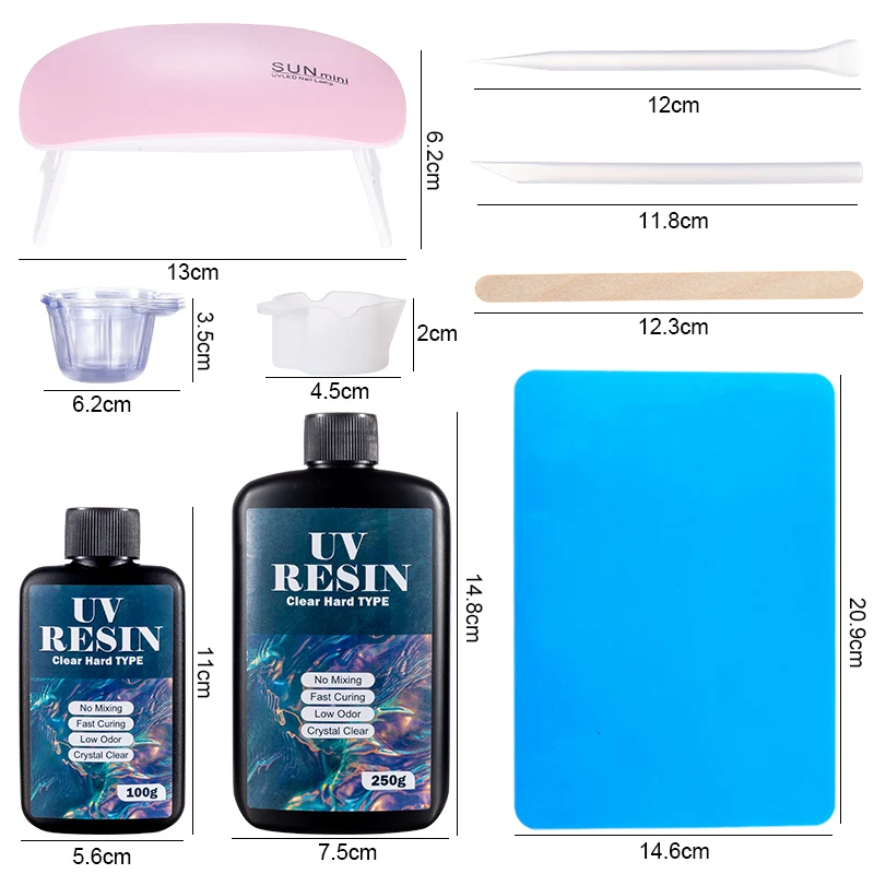 하드 UV 수지 접착제 키트 DIY를 만드는 예술 공예 - Resin Art Tool Kit 리뷰 및 가격