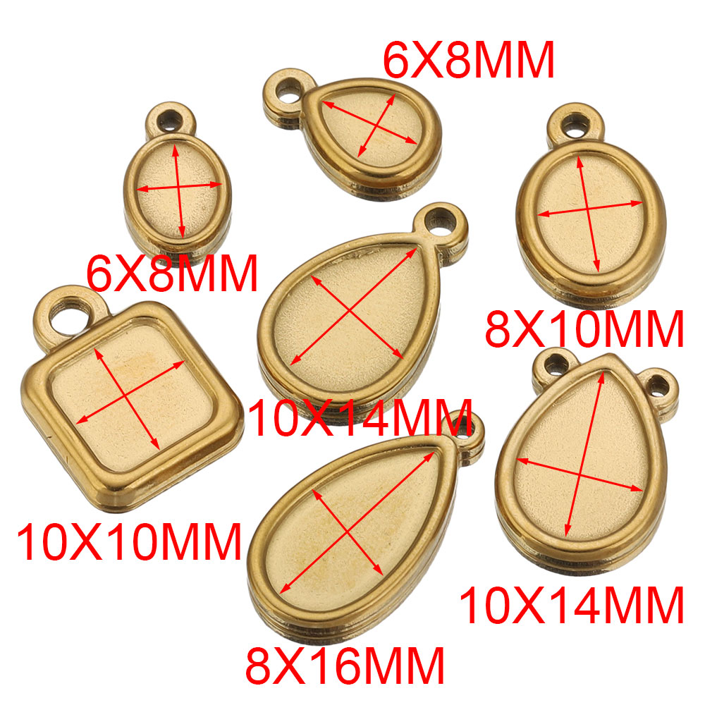 5개 스테인레스 스틸 사각형 드롭 라운드 타원형 베젤  - Resin Art Jewellery Kit 리뷰 및 가격