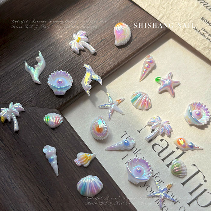 50개 여름 해변 네일 라인스톤 바다 테마 조개 불가사 - Resin Art Beach Theme 리뷰 및 가격