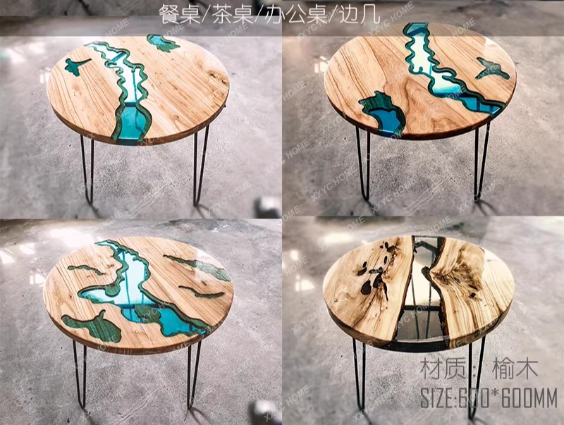 창의적인 예술적인 다이닝 테이블 에폭시 레진 리버 원목 - Resin Art And Wood 리뷰 및 가격