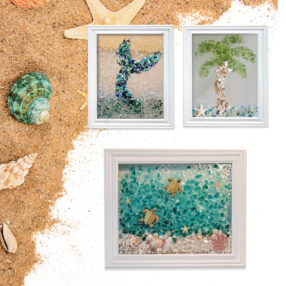 바다 유리 공예 키트 바다 유리 공예 및 DIY 키트  - Resin Art Beach Theme 리뷰 및 가격