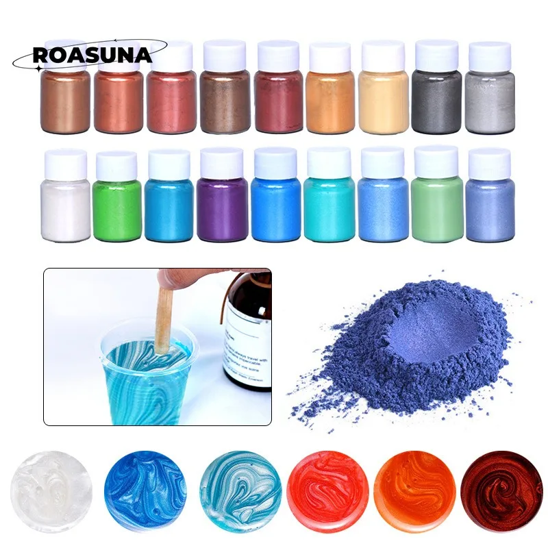 에폭시 송진, 비누, 양초, 카멜레온 안료 분말, 피그 - Pearl Powder Resin 리뷰 및 가격