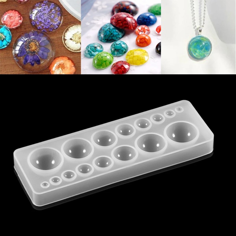 1pcs 실리콘 몰드 하프 볼 오블레이트 카보숑 펜던트 - Resin Art Tool Kit 리뷰 및 가격