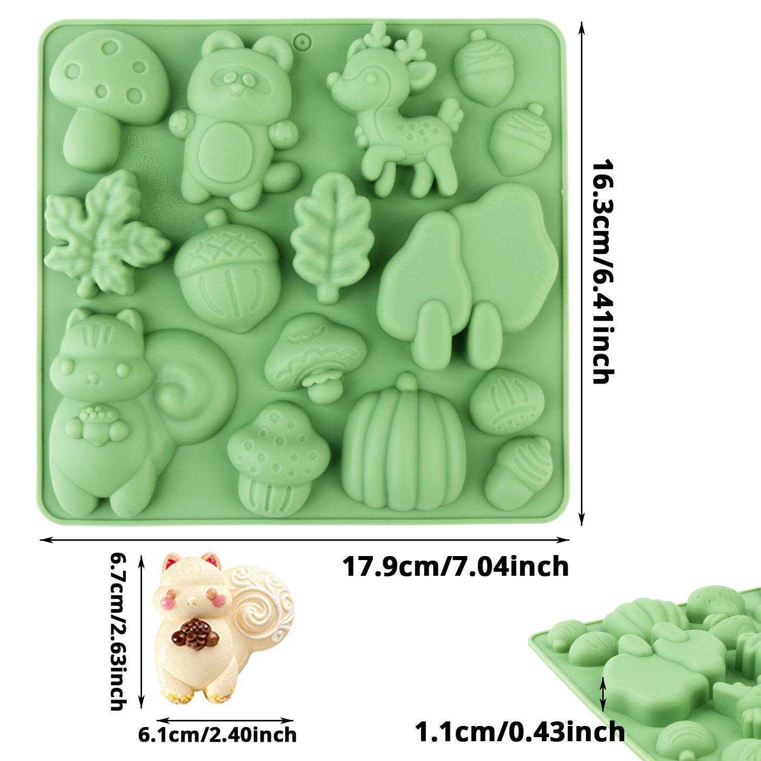 다람쥐와 사슴 등의 동물 모양 실리콘 케이크 몰드, 실 - Resin Art Tool Kit 리뷰 및 가격
