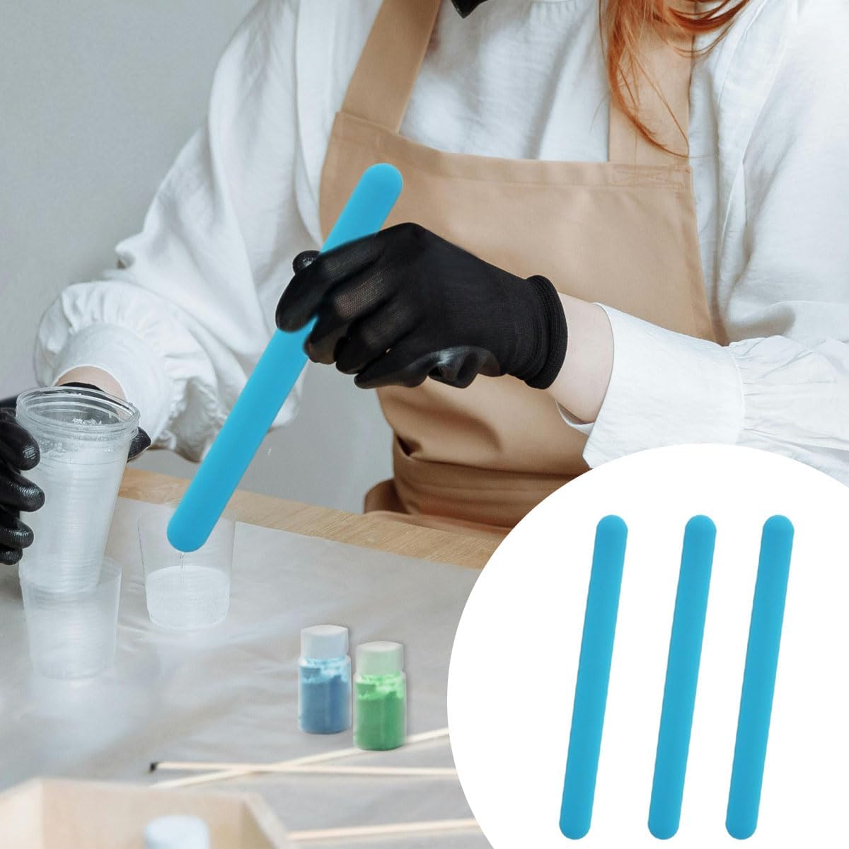 4개입 실리콘 젓는 막대, 레진, 에폭시, 액체, 페인 - Resin Art Tool Kit 리뷰 및 가격