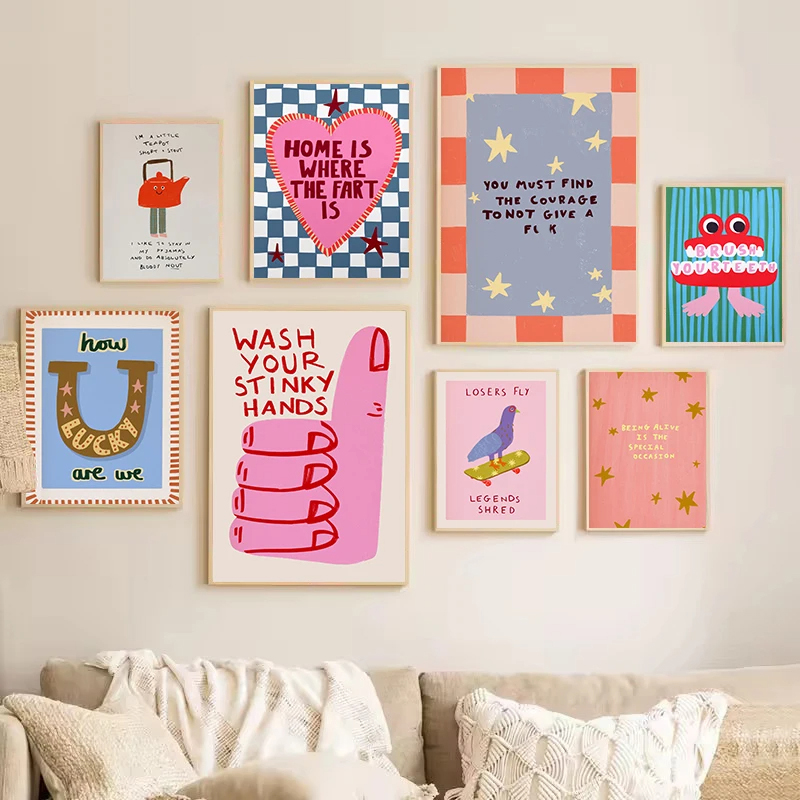 다채로운 유머러스한 집 슬로건 정신적 인용문 일러스트  - Resin Art Quotes 리뷰 및 가격