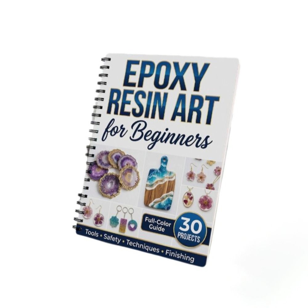 단계별 에폭시 레진 아트 핸드북 일러스트가 포함된 30 - Resin Art Guide Book 리뷰 및 가격