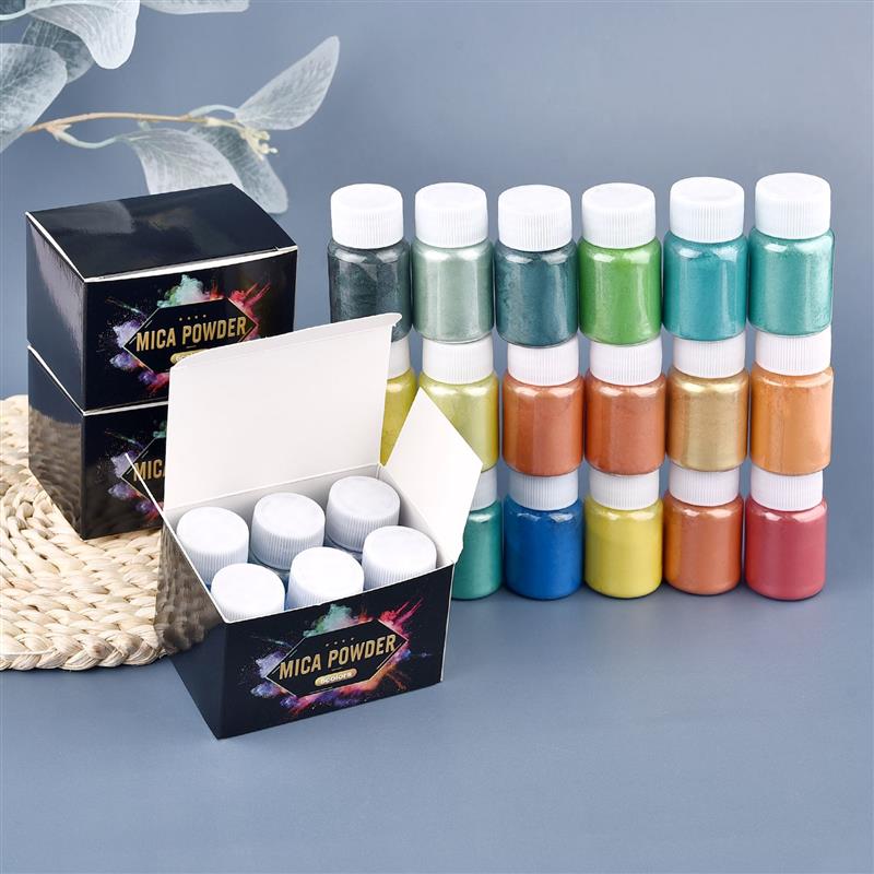 6 Pcs-Set 에폭시 수지 염료 운모 분말 분말 안 - Resin Dye Opaque 리뷰 및 가격