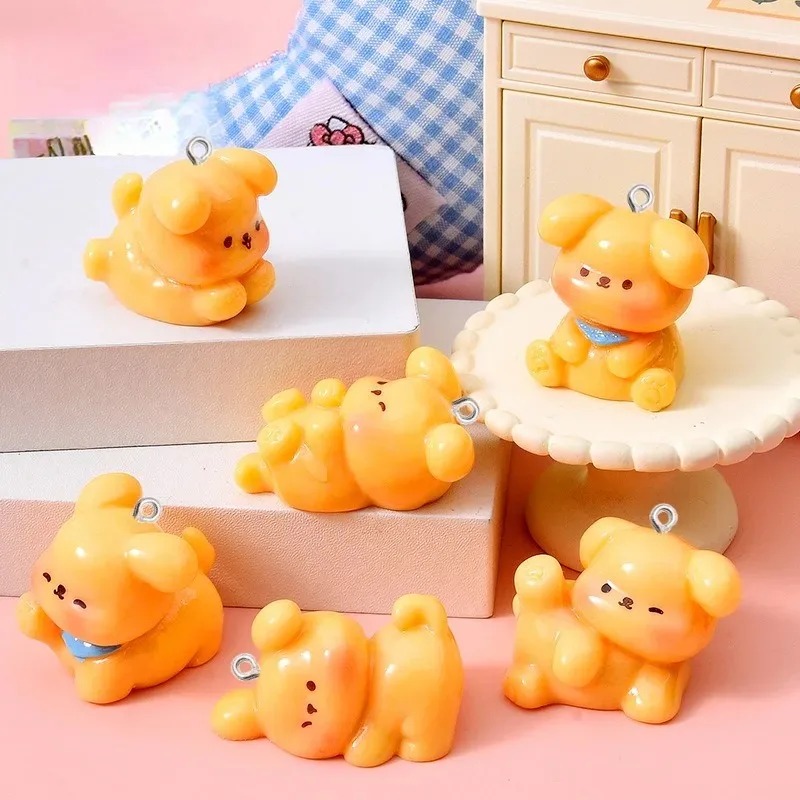10Pcs 귀여운 만화 개 아크릴 수지 매력 미니 펜던 - Resin Art Jewellery Kit 리뷰 및 가격