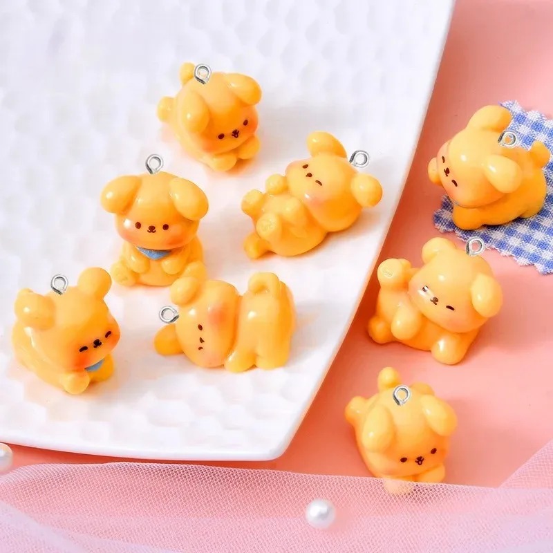 10Pcs 귀여운 만화 개 아크릴 수지 매력 미니 펜던 - Resin Art Jewellery Kit 리뷰 및 가격
