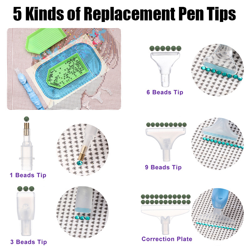 컬러 레진 다이아몬드 페인팅 펜 (5개 교체 팁 포함) - Resin Art Tool Kit 리뷰 및 가격